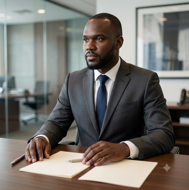 Profissional negra de consultoria em contabilidade na Jumacontas Luanda